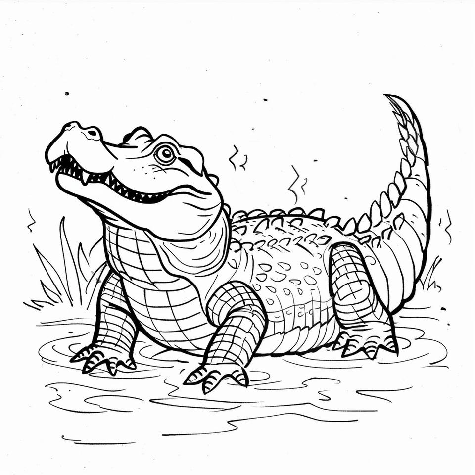 Crocodile coloring page